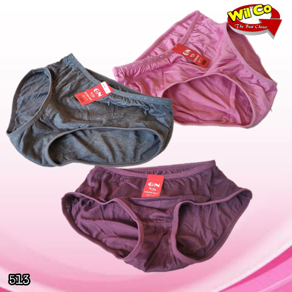 K513T - (HARGA PER 3 PCS) CELANA DALAM WANITA PAKAIAN WANITA PAKAIAN DALAM GOLDEN NICK MULTY COLOR SIZE M -2XL