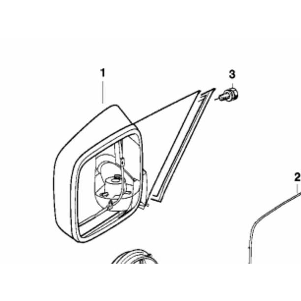 Housing Spion Kiri BMW E36 - Left Mirror Housing Genuine Parts