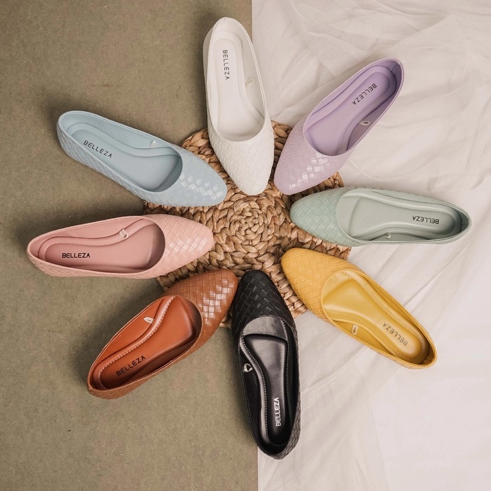 Belleza tipe BOTTEGA Flat shoes Wanita Sepatu Flat Kekinian