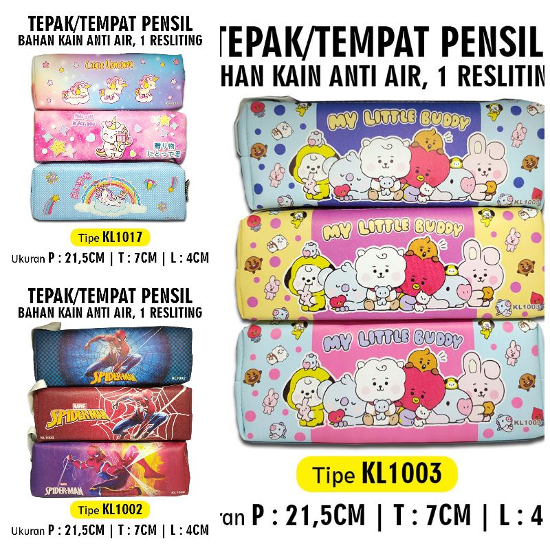 

Kotak Pensil Kain Unik Anti Air / Kotak Pensil Fancy Berkualitas Waterproof
