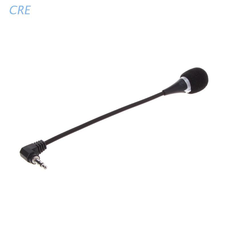 Cre Mikrofon Flexible Noise Canceling Mini Dengan Jack 3.5mm Untuk Pc / Laptop / Notebook