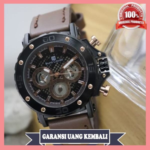 Jam Tangan Pria Bruno Cavalli Original Chrono Aktif New Terbaik