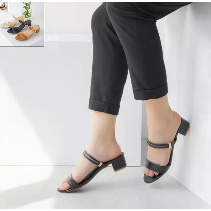 Sandal Wanita Chunky Heels 3 Cm Sendal Wanita Ter Murah PNK