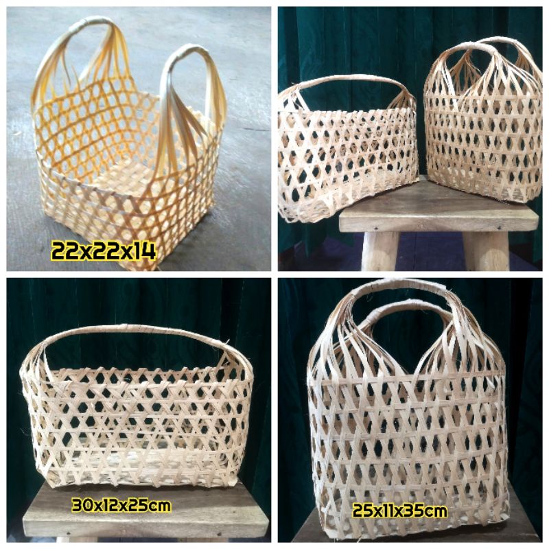 tas besek anyaman bambu kemasan hampers parsel