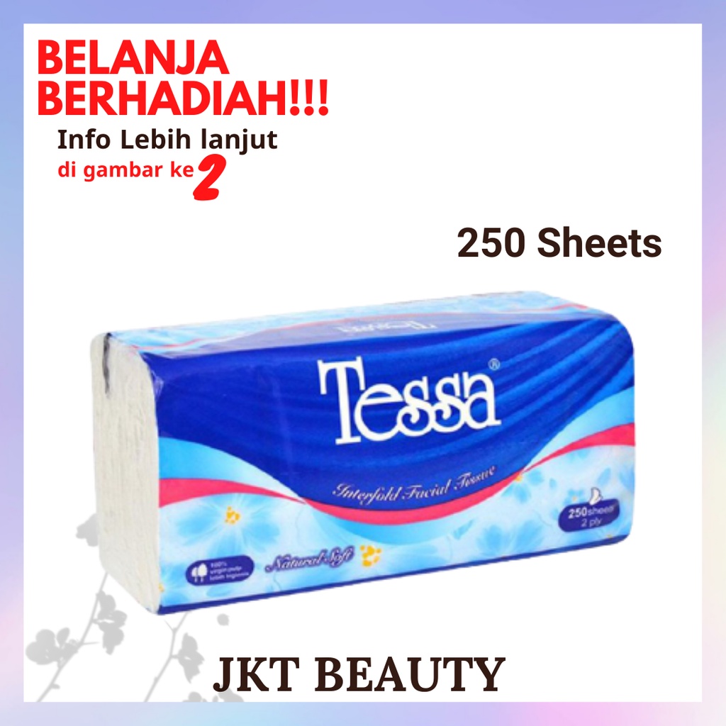 Jual Tessa Facial Tissue Natural Soft Sheets Pcs Indonesia Shopee Indonesia