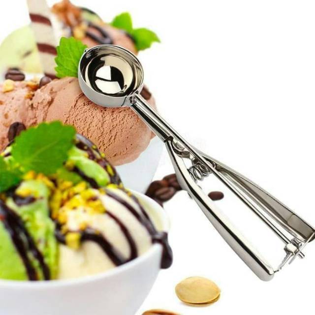 scop es cream 5cm / cetakan es krim 4cm / sendok ice cream / ice cream scoop stainless ukuran 4cm 5cm