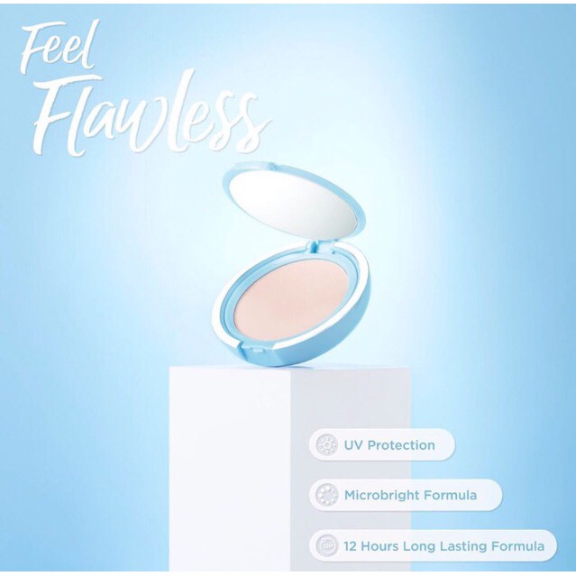 WARDAH Lightening Powder Foundation Light Feel 12g | Refill Two Way Cake TWC