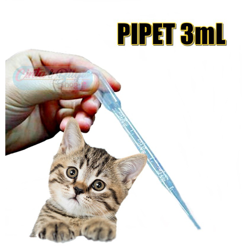 Pipet Plastik 3ml Alat Bantu Suap Kucing Anjing Spet Spetan 3 ml
