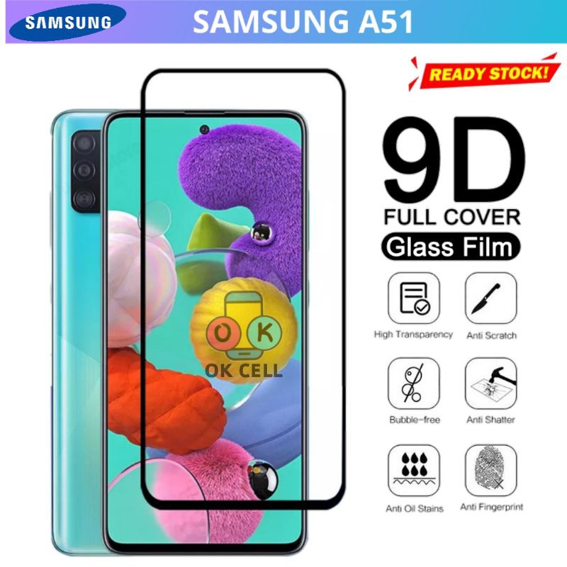 Tempered Glass 5D.9D Full Layar Samsung A51 - TG Anti Gores Samsung A51 Screen Protector Premium