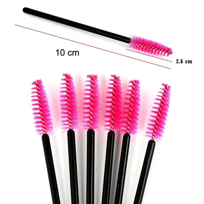 [1pcs] Mascara Wand Sisir Kuas Sikat Eyelash Extention Bulu Mata Spoolers Makeup Tool Kit [1pcs]