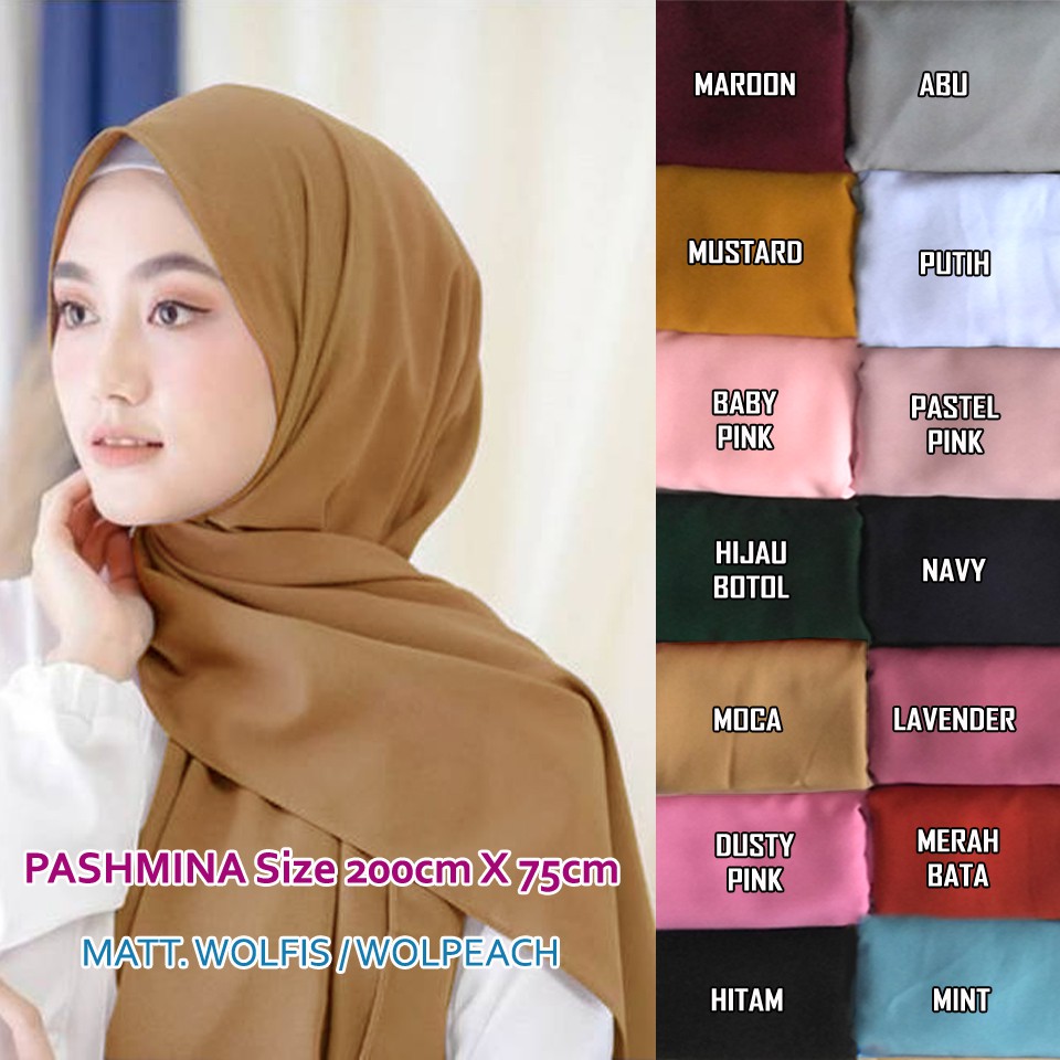 Pashmina wolfis panjang 200cm x 75cm / pashmina diamond jumbo sabyan-1