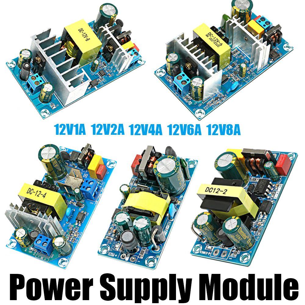 Modul Power Supply Nanas Proteksi Overvoltage Komponen Listrik Adapter AC100-240V Ke DC 12V