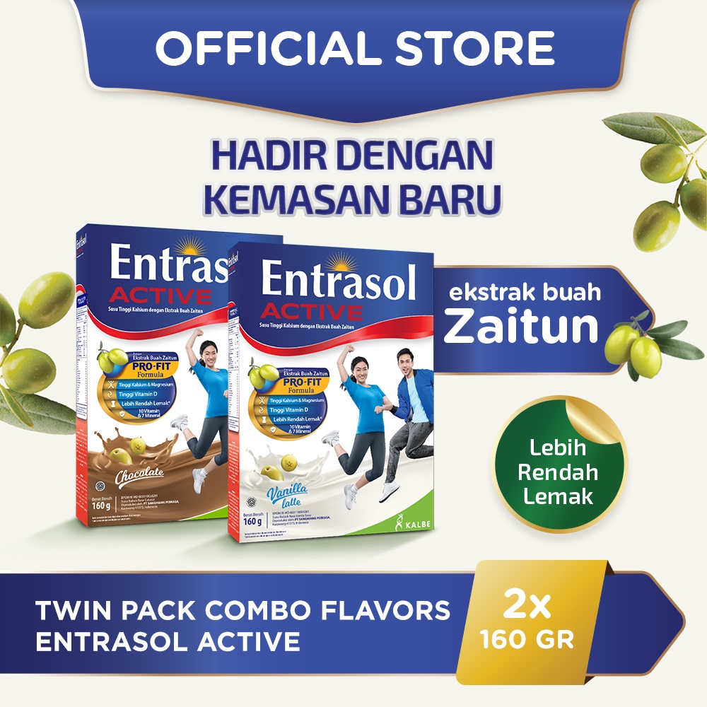 

TWIN PACK COMBO FLAVORS: ENTRASOL ACTIVE 160G