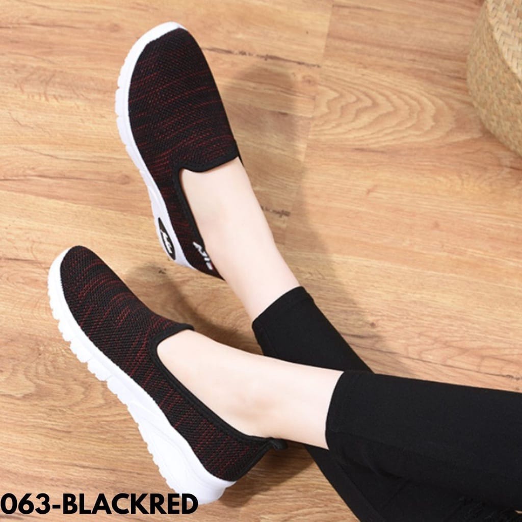 SEPATU WANITA MODEL TERPOPULER ZAMAN SEKARANG NYAMAN BAHAN CANVAS ELASTIS IMPORT 063