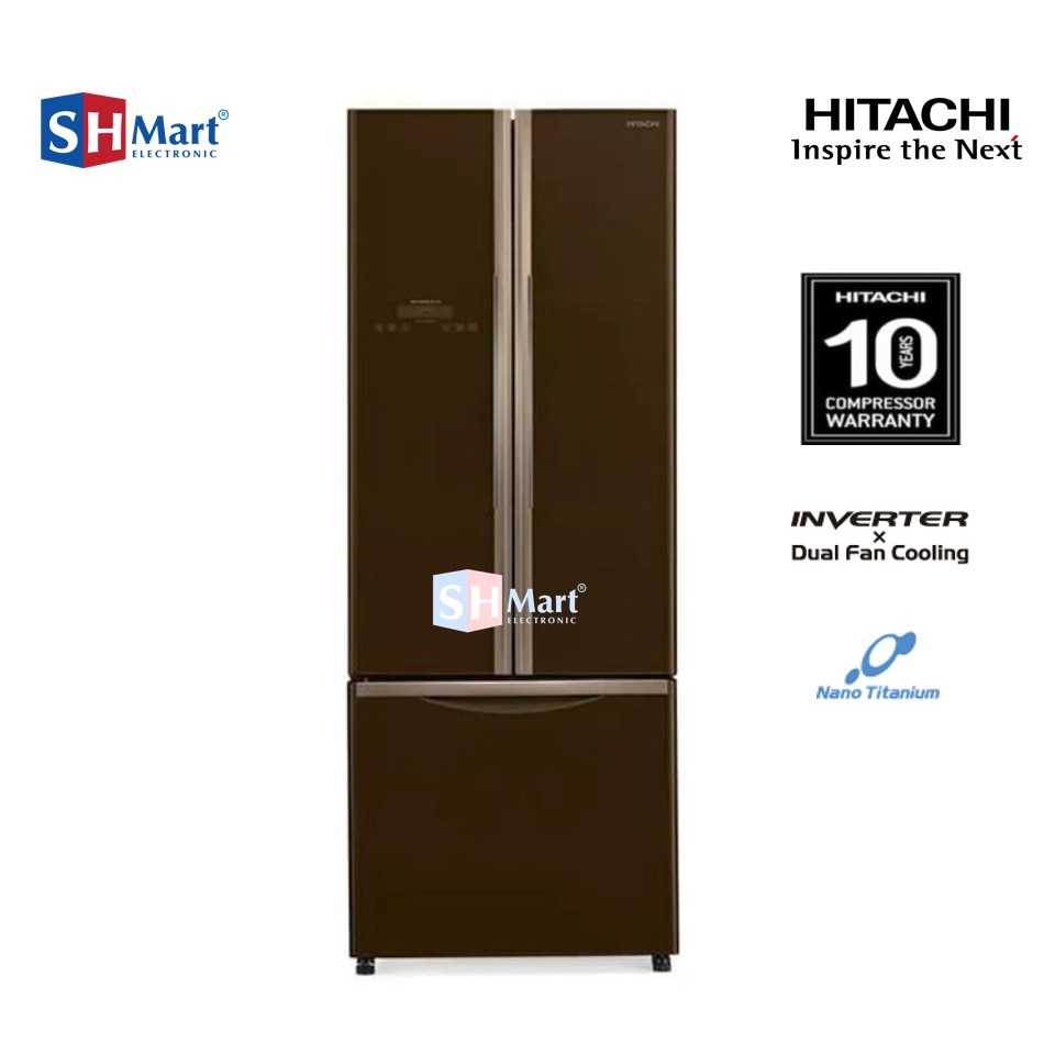 KULKAS HITACHI BOTTOM FREEZER KAPASITAS 405 LITER R-WB49PGD9 / RWB49PGD9 MEDAN