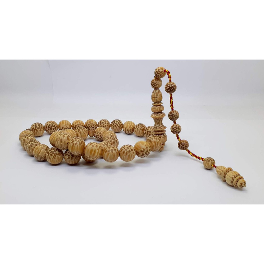 TASBIH KAYU LIWUNG MACAN PUTIH 33 BUTIR