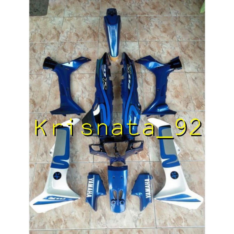 Cover full set body halus fiz r F1zr biru putih caltex.