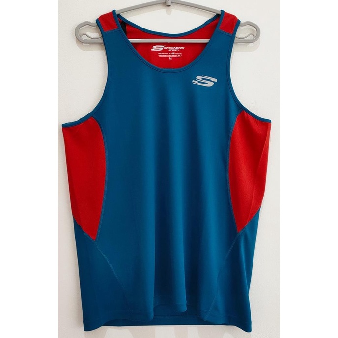 %%%%] Kaos Skechers Sport Sleeveless Training Fitness Running Pria