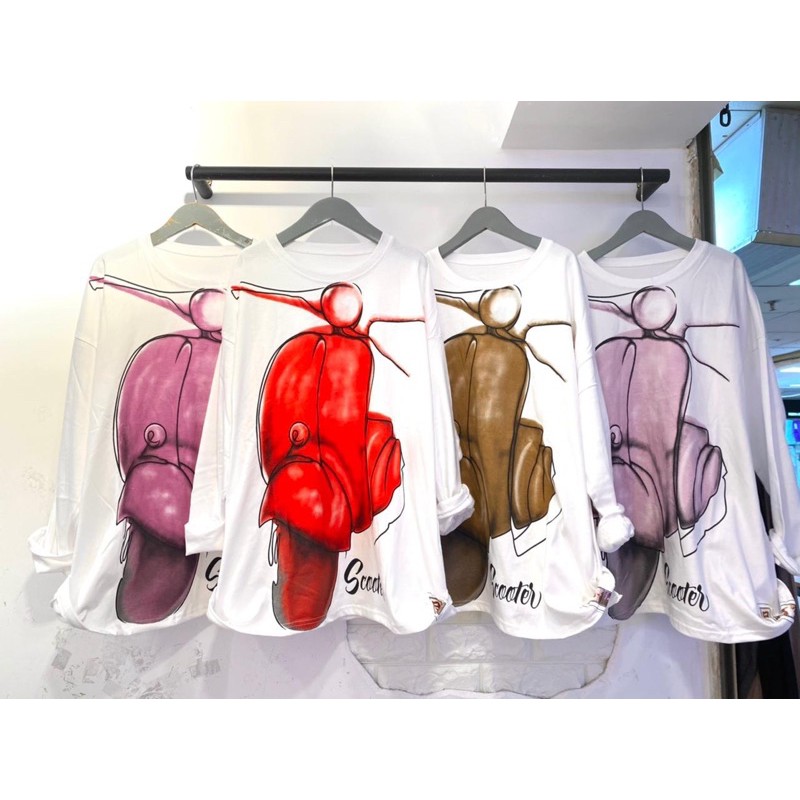 KAOS IMPORT WANITA MOTIF VESPA