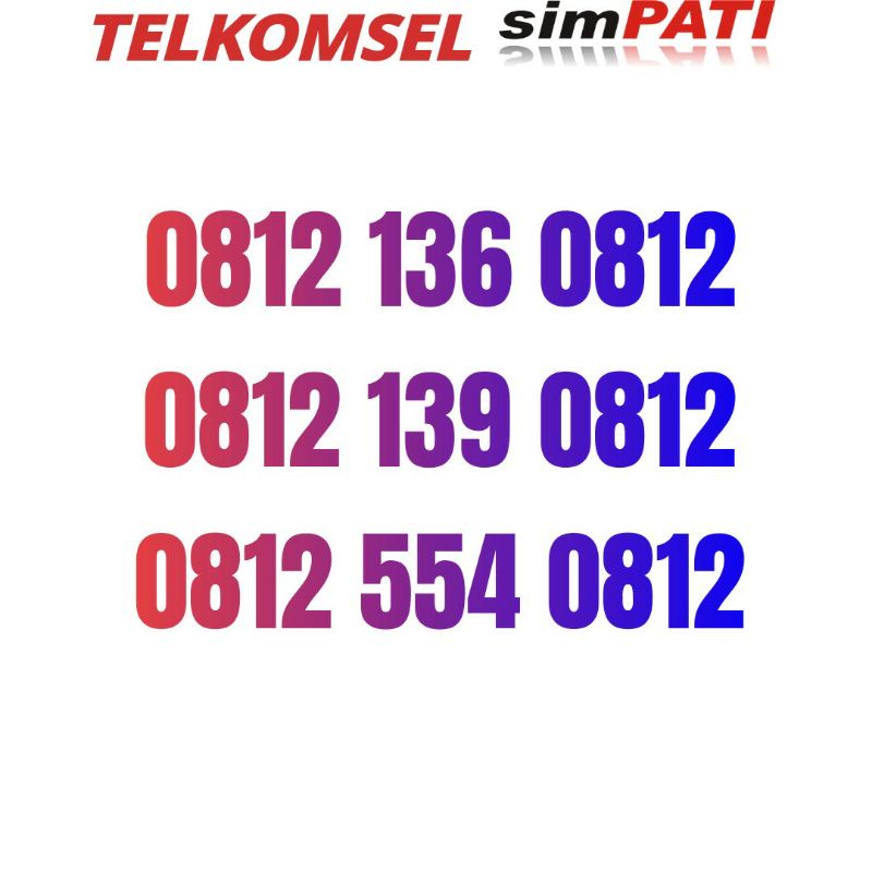 nomor cantik telkomsel simpati 11 digit 0812 xxx 0812