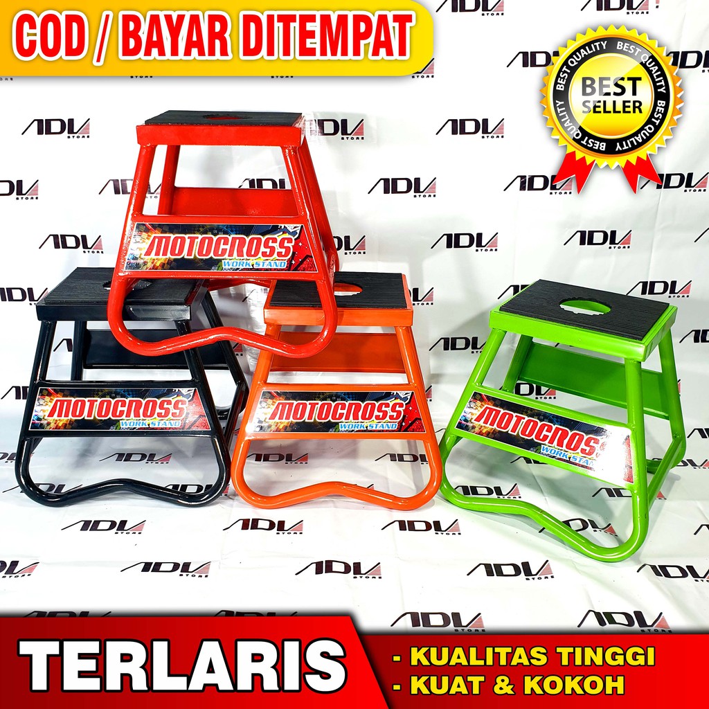 WORKSTAND JACKSTAND STANDAR DUDUK PADDOCK PEDOK SUPERMOTO MOTOCROSS TRAIL TRIL KLX CRF DTRACKER KTM.