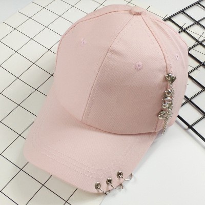 Visor cap: Topi Korea Cincin Logam Besi Topi Hoop Untuk Pria Topi Baseball Rantai Yang Dapat Disesuaikan Hip Hop Topi Peneduh Topi Topi Untuk Wanita Hadiah