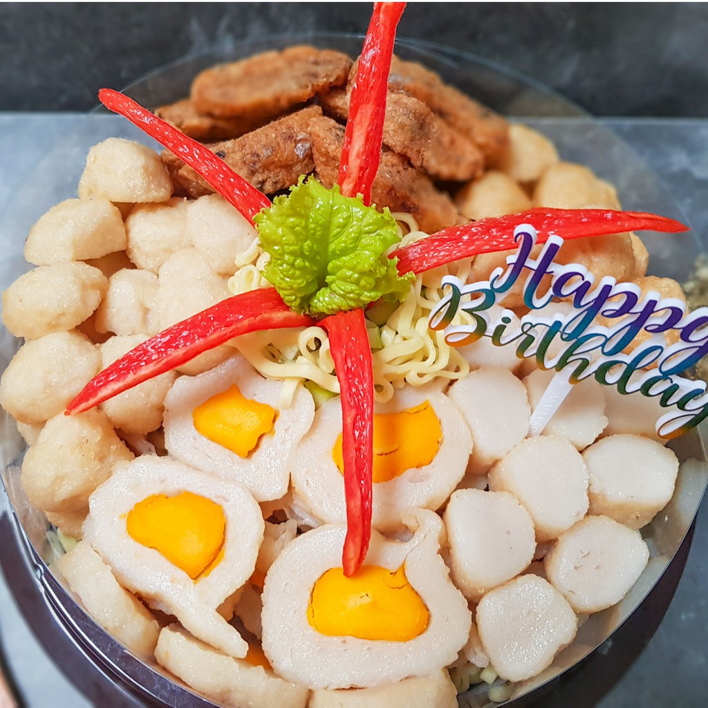 

Pempek Cake diameter 22cm/Hampers Unik/Kado/Kue Ulang tahun/Anniversary