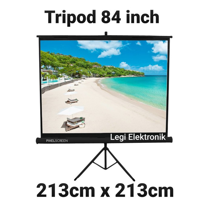 Pixel Layar Tripod Proyektor 84 Inch Projector Screen