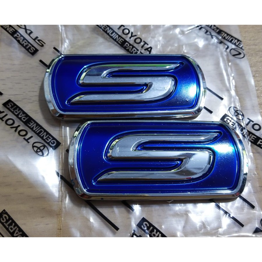 Logo Emblem Tulisan Belakang S Biru Original