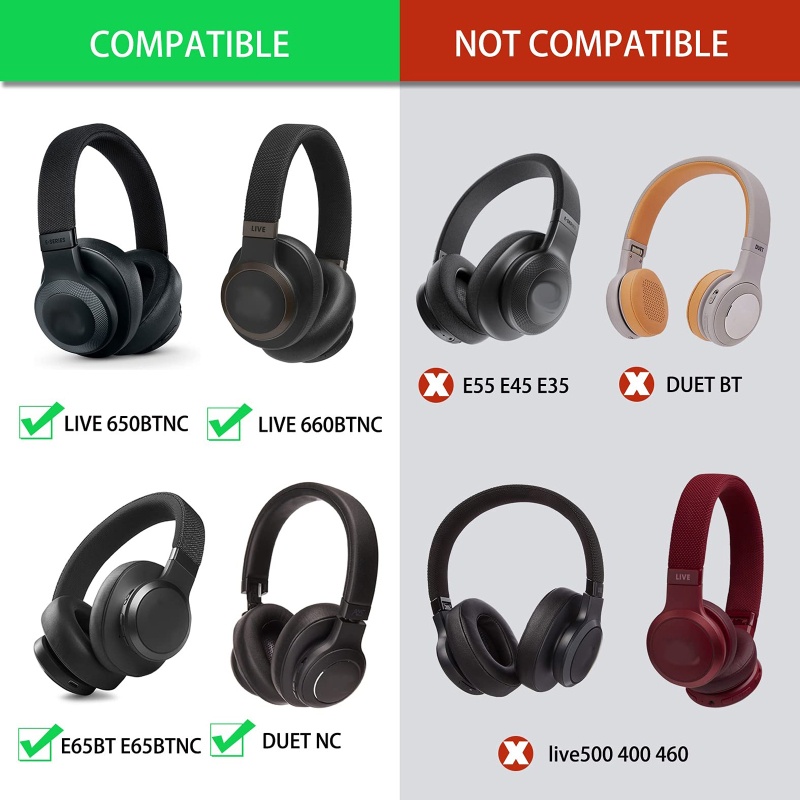 Vivi Earpads Pengganti Nyaman Dipakai Untuk Headphone Jbl LIVE650 660 Duet