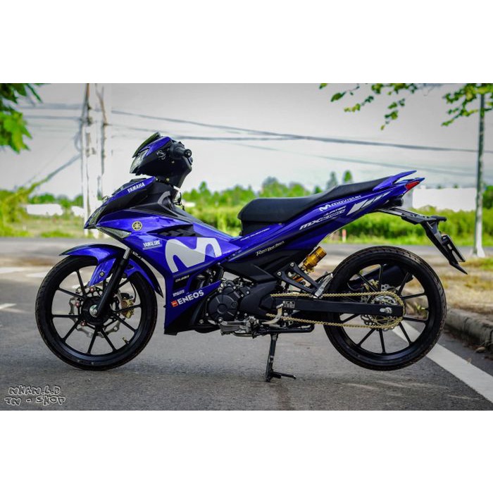 Stiker Striping MX King Y15 Exciter Sniper 150 Movistar