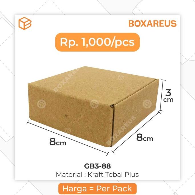 

Open DS] Gift Box Kotak Packing Packaging Souvenir Bahan Brown 8x8x3 cm | GB3