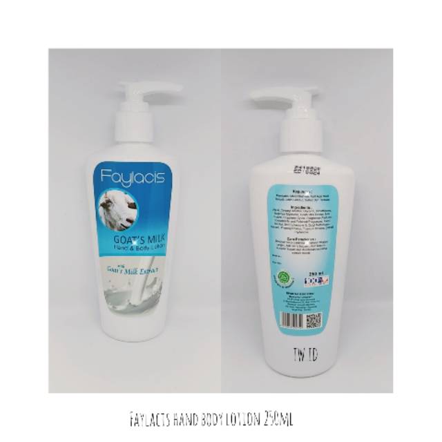 Faylacis hand body lotion goat's milk 250ml original BPOM