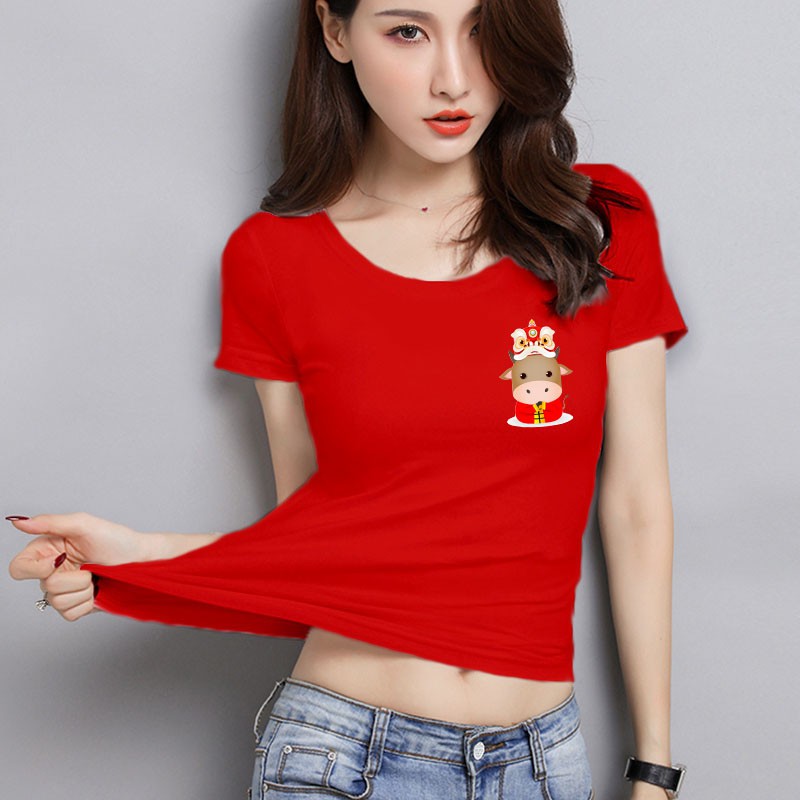 YOURSTYLE1119 - KAOS IMLEK/ KAOS WANITA ONECK BARONGSAI COW/ KAOS TERLARIS / KAOS ONECK