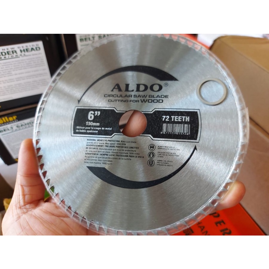 mata gergaji circular saw 6" 72T non TCT as 20 ring 16 ALDO