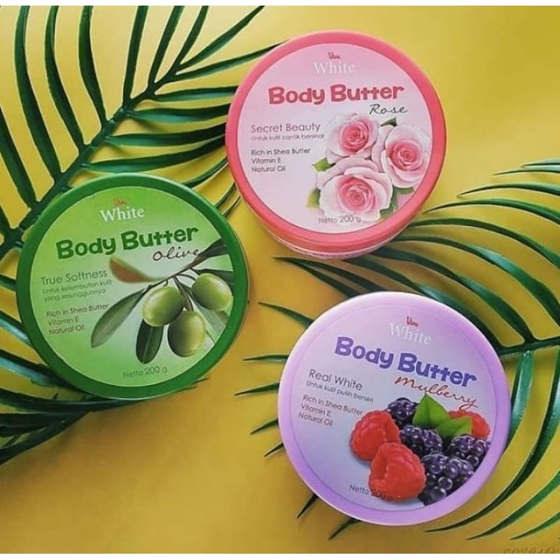 VIVA BODY BUTTER 200GR WHITE MULBERRY ROSE OLIVE KOSMETIK PERAWATAN