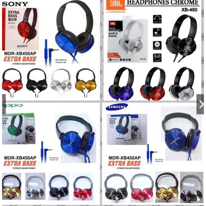 Terlaris Handsfree Headset Earphone Sony MDR XB 451 AP MDR XB 450 AP Baru