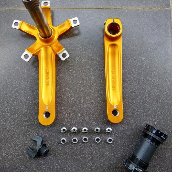 crankset litepro GOLD bcd 130 arm 170mm sepeda lipat dahon fnhon tern [BAYAR DITEMPAT 1245] | [BAYAR