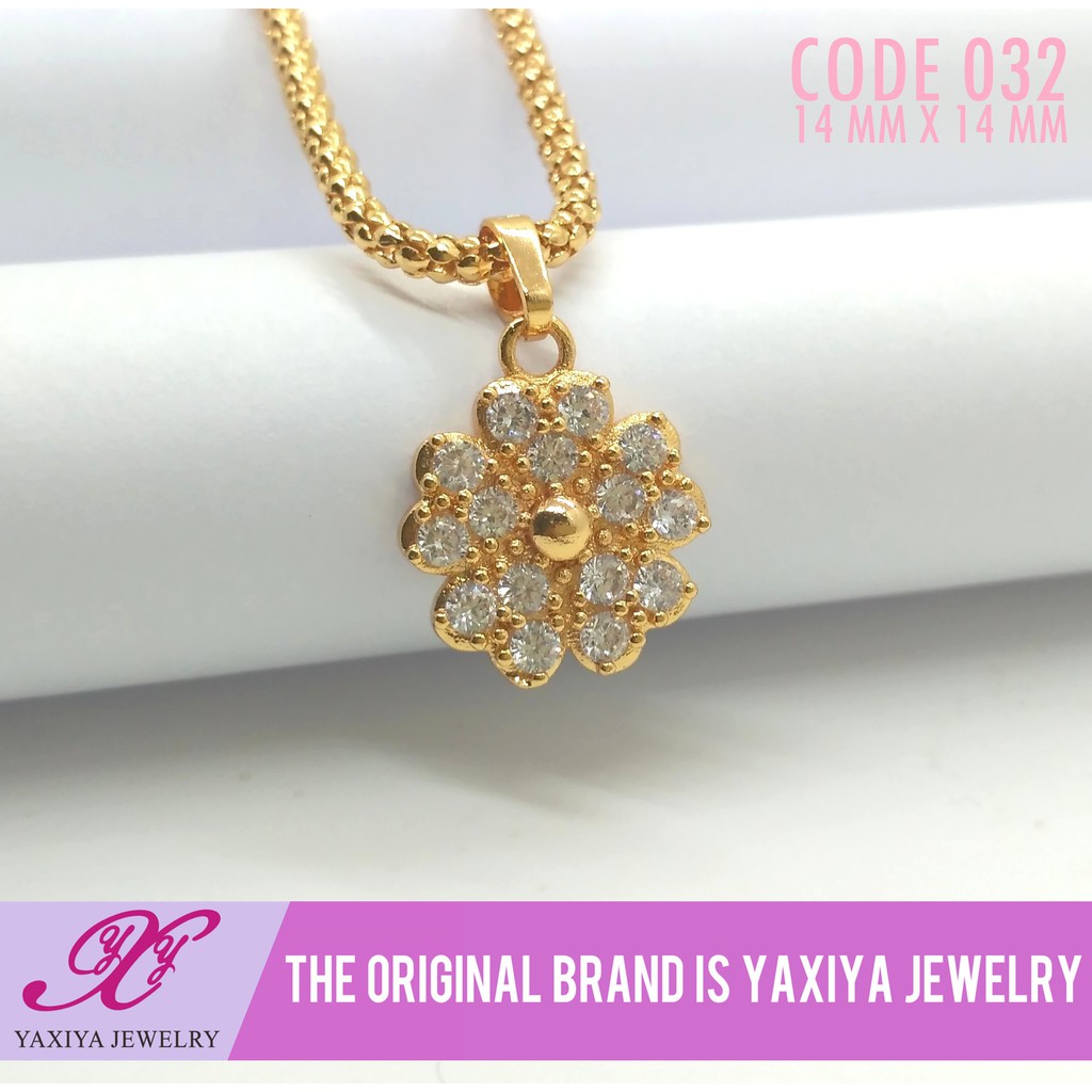 

Liontin emas permata Perhiasan imitasi Gold 18k Yaxiya Jewelry 032