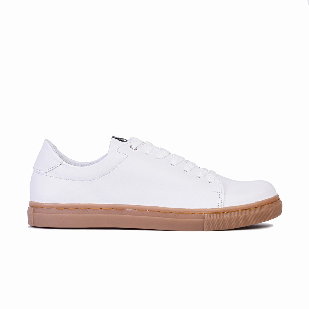 BRANTLEY WHITE - Sneakers Kasual Santai Jalan Kuliah Pria - Sepatu Kets - Sneakers Skate - Snikers