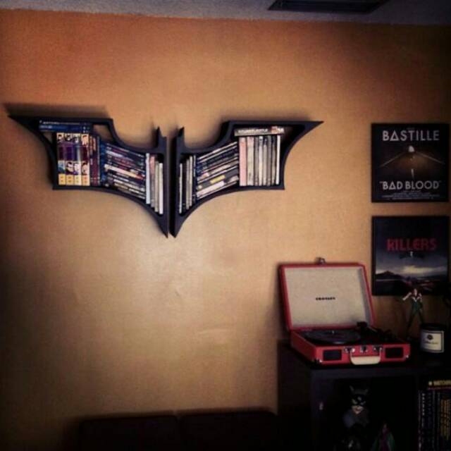 Jual Rak buku logo batman/ Batman Bookshelf/ Batman Bookcase | Shopee ...