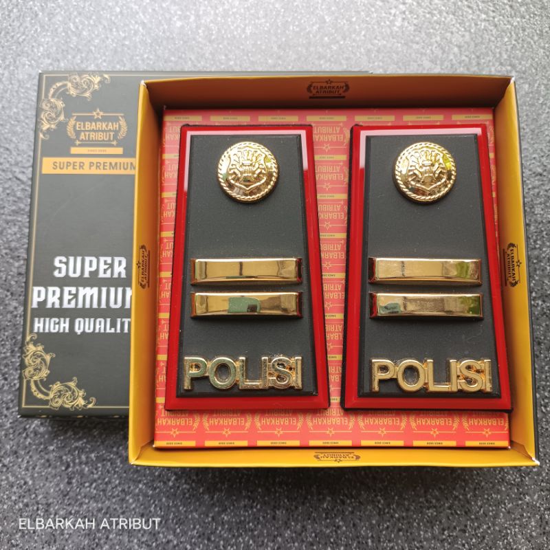 PANGKAT PDH POLRI IPTU FULL AKRILIK DOVE LIS MERAH GLOSY