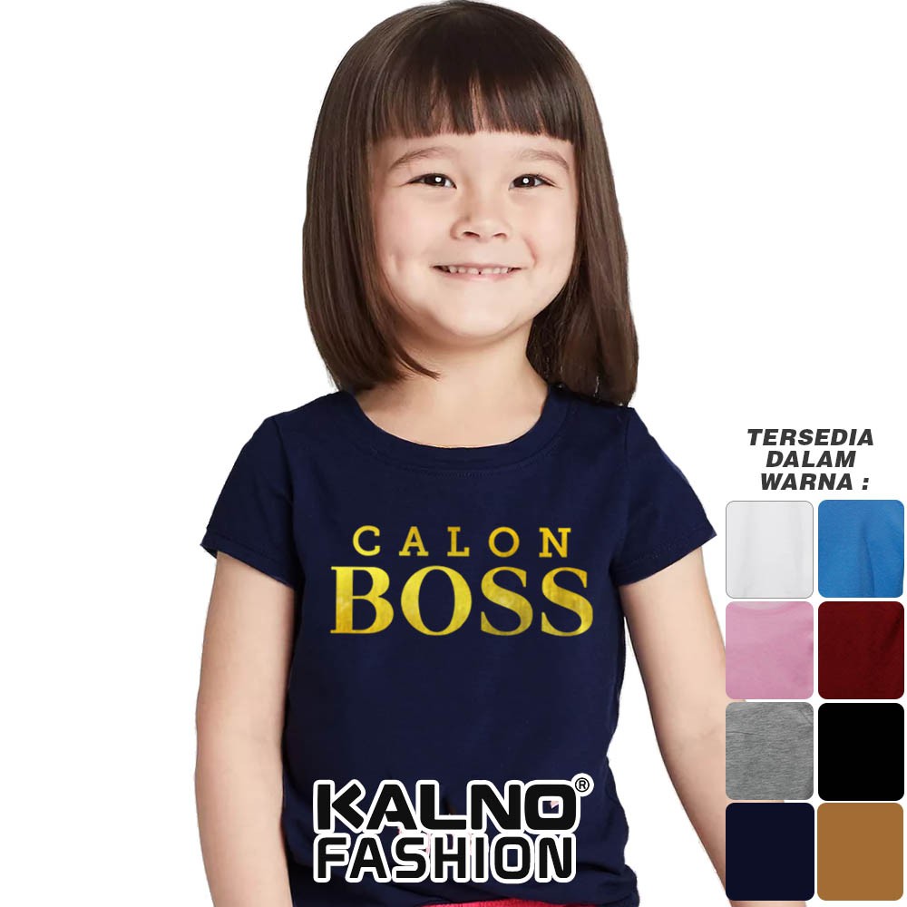 Baju Anak Print calon boss 308 - Anak Anak Umur 1 -  7 Tahun Ukuran S M L XL Bahan Katun polyester