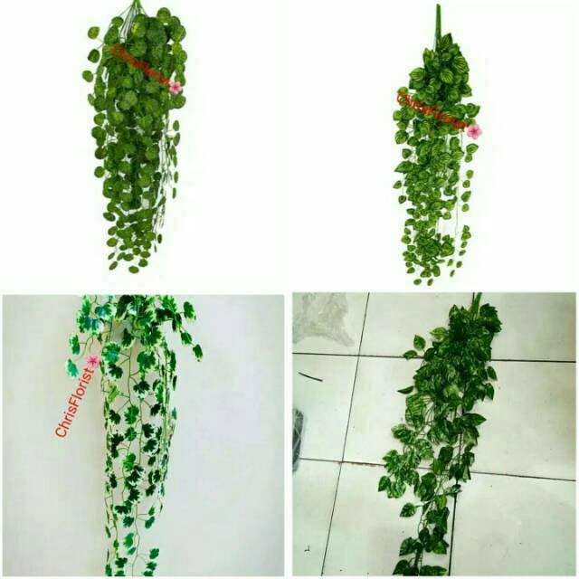 Daun Gantung Plastik Palsu Buatan Plastic Sintetis Dekorasi Hiasan Artificial