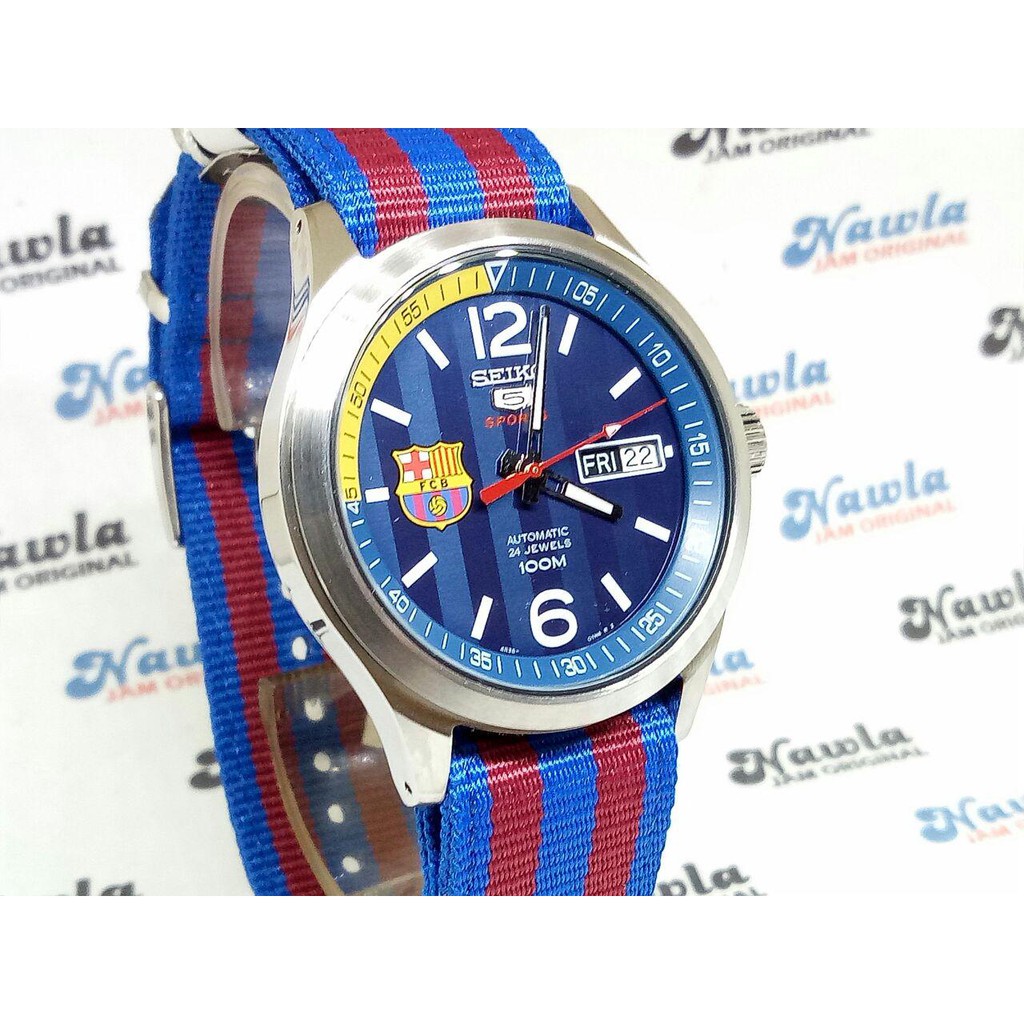 Seiko 5 Sports SRP303K1 Automatic FC Barca - Jam Tangan Pria SRP303