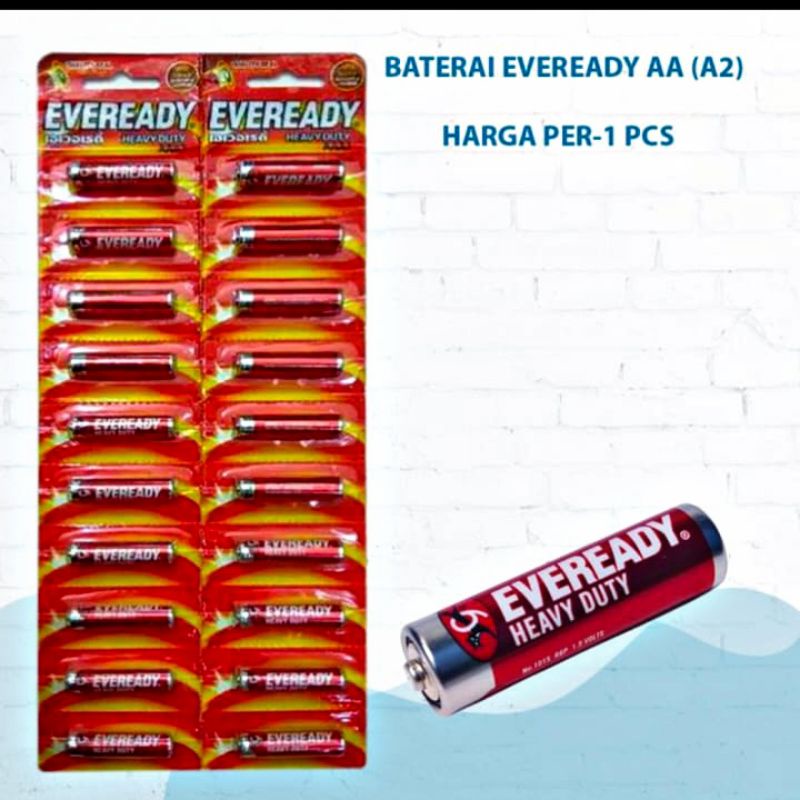 Batrai AA A2 EVEREADY Merah / Batrai Jam Dinding