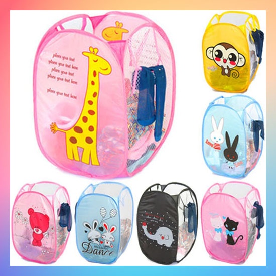 Keranjang Baju Kotor Lipat Motif Karakter / Laundry Basket / Keranjang Kartun