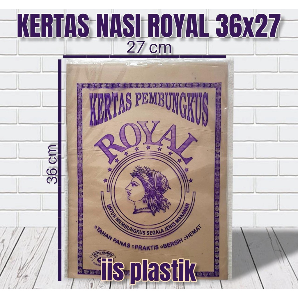 Kertas nasi coklat ukuran 27x36 isi 100 lembar / bungkus nasi warteg murah ROYAL ungu