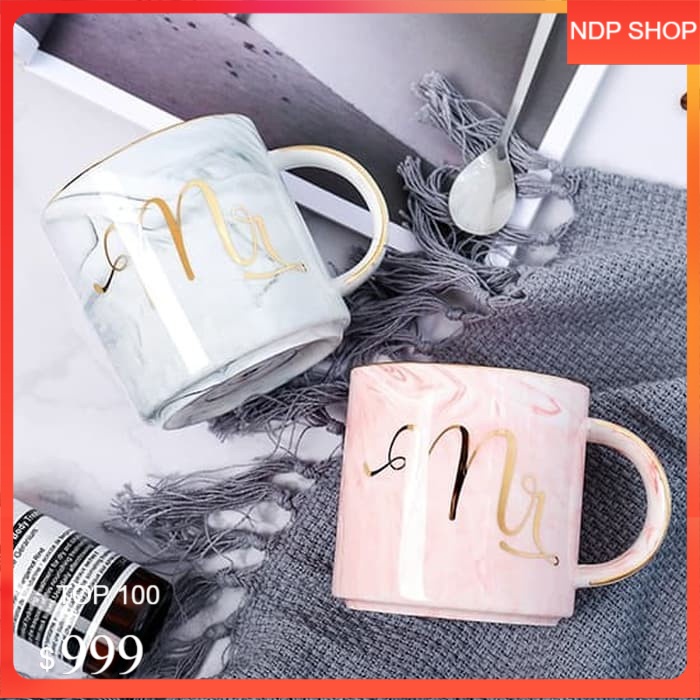 ndp 1set Marble Mug Set - cangkir kopi cantik