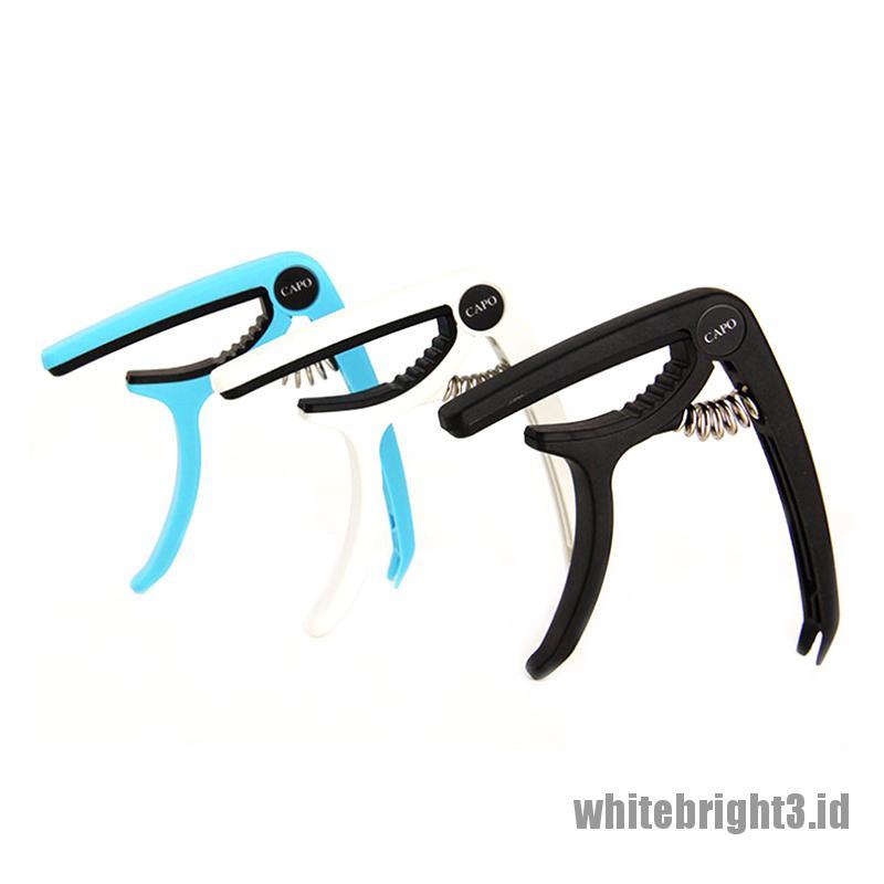 Capo Quick Tuning Clamp Bahan Plastik Warna Putih Untuk Gitar Akustik Elektrik